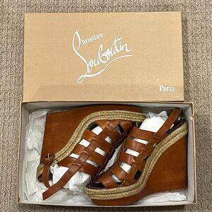 Christian Louboutin - Barcelona Gladiator Platform Wedge Sz 40